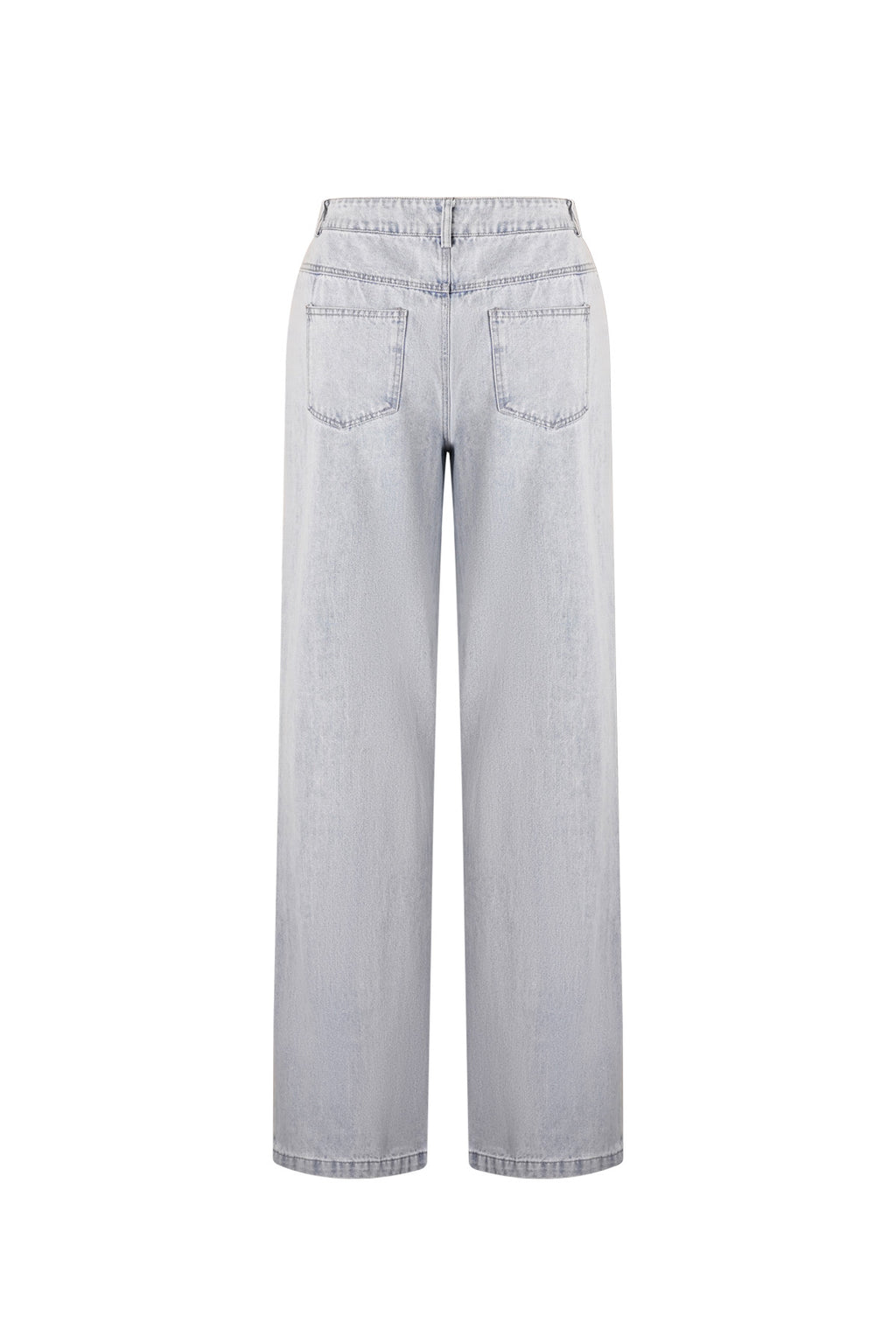 Cotton Blend Jeansbroek Casual Straight Light Indigo