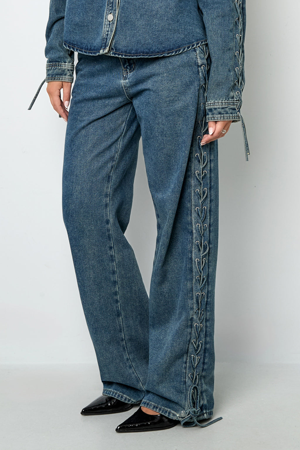 Laced Up Jeans