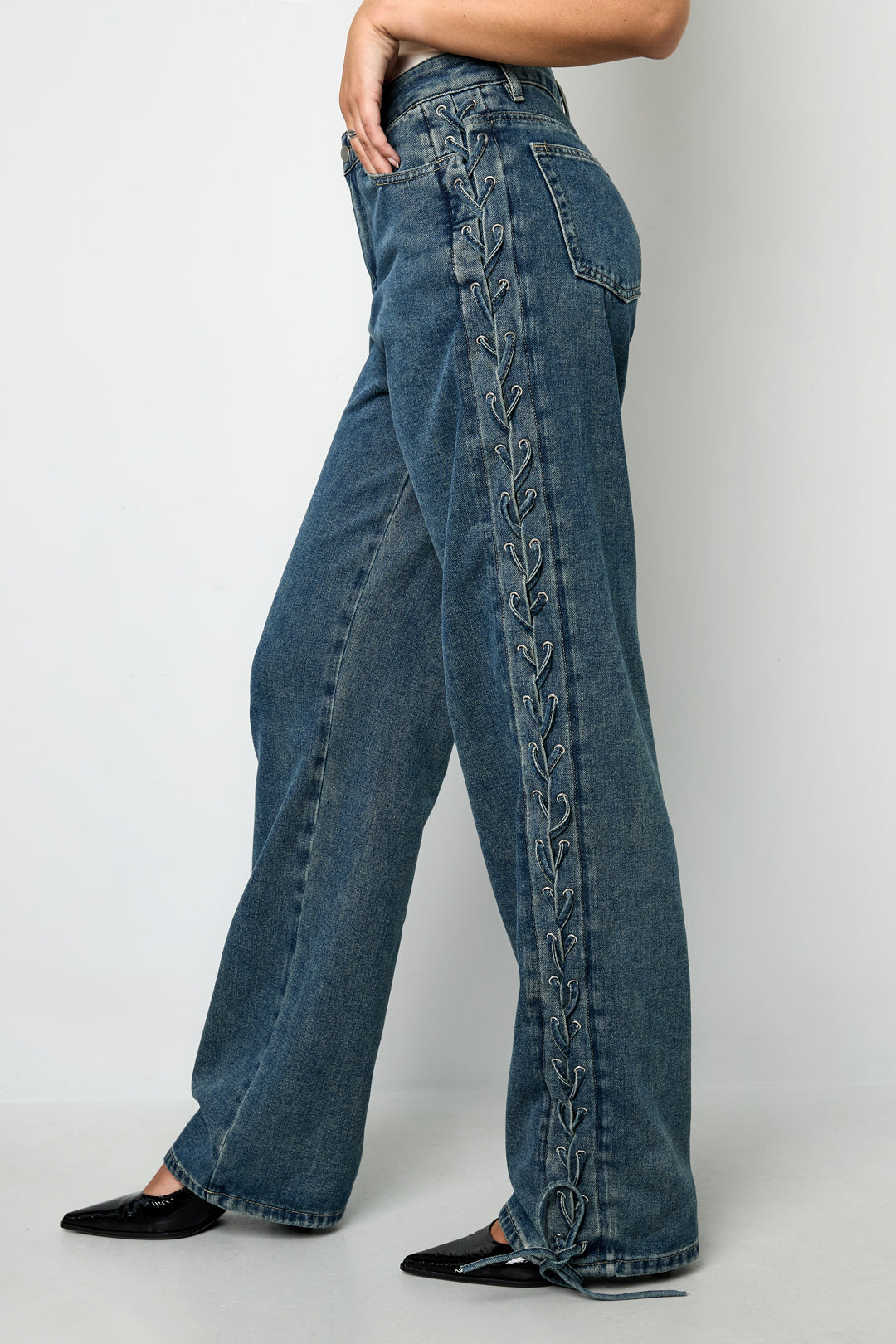 Laced Up Jeans