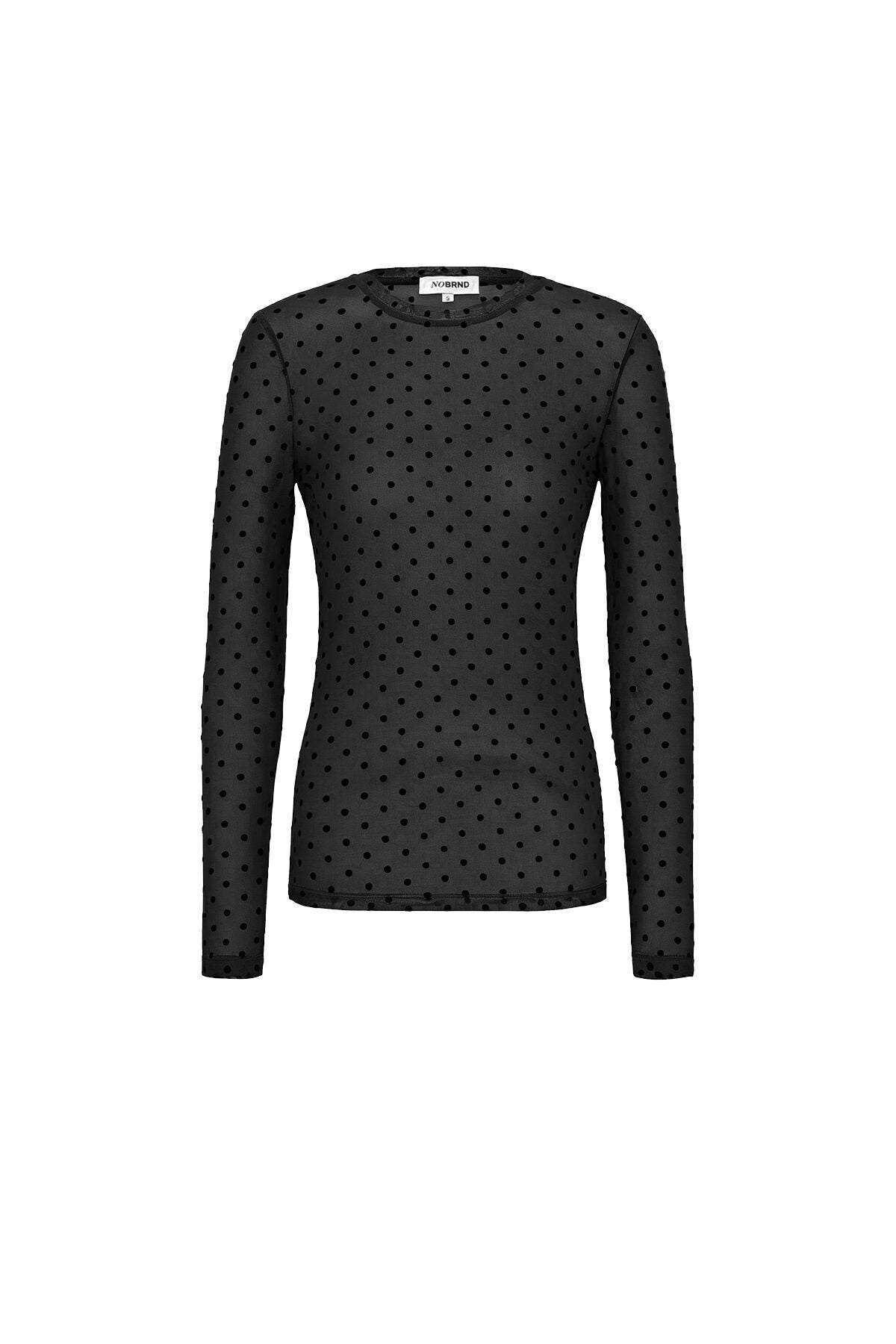 Top van mesh met stippen