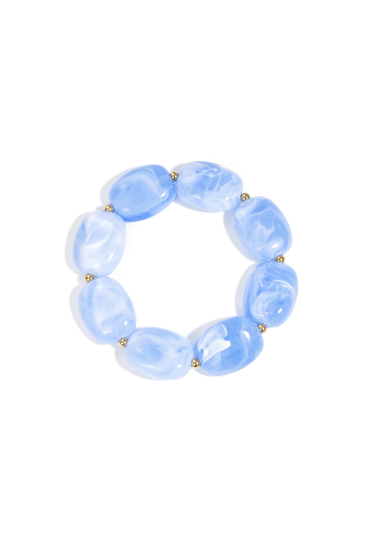 Armband met squoval  kralen