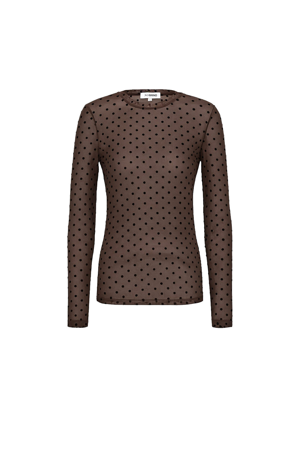 Top van mesh met stippen