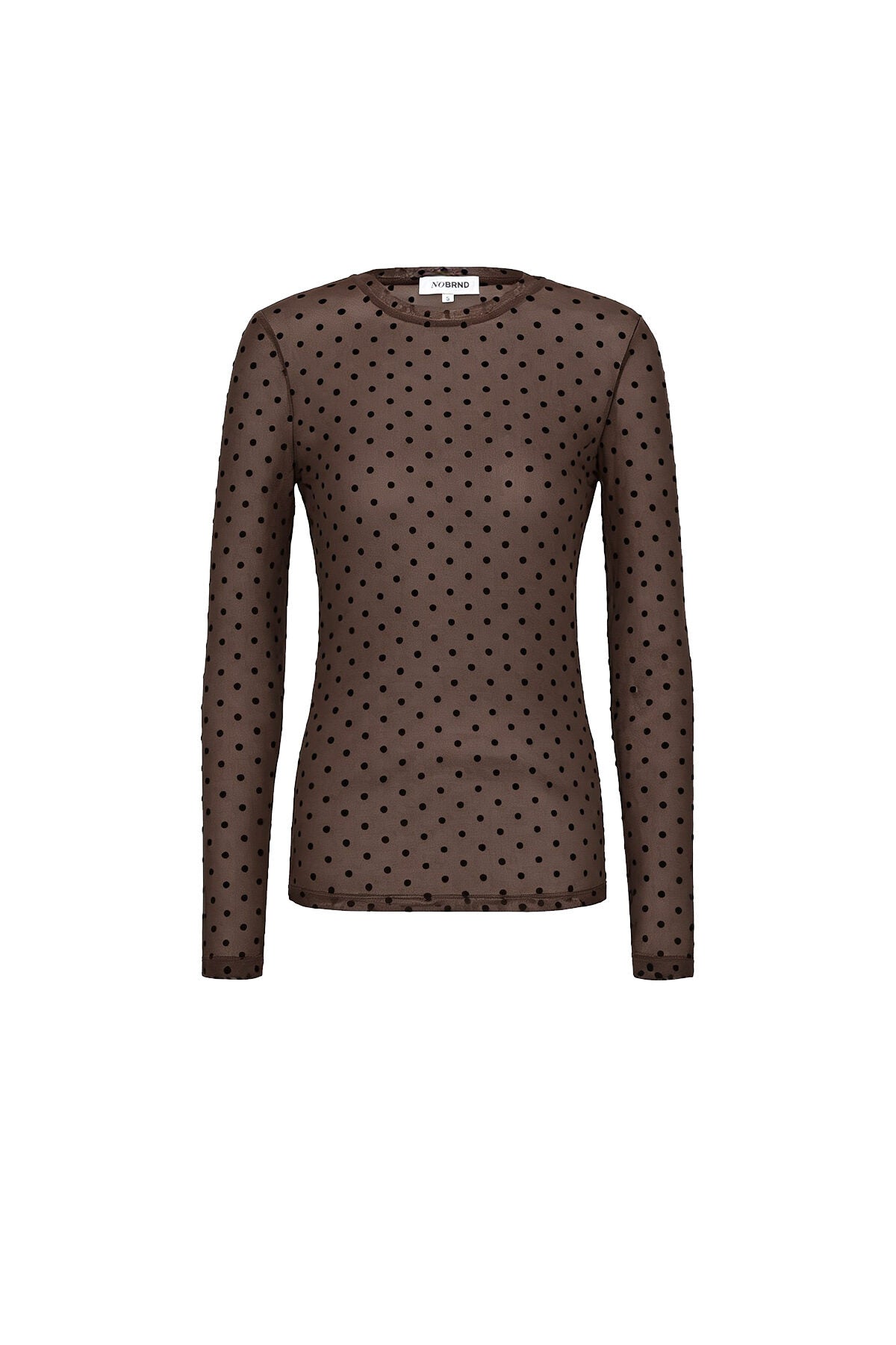 Top van mesh met stippen
