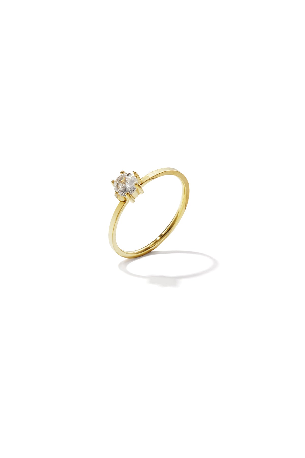 Minimalistische ring met steen
