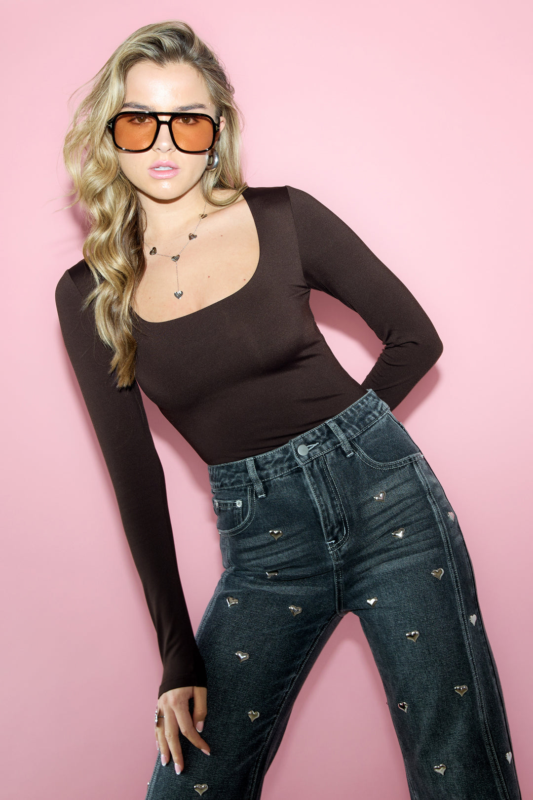 Gebreide Nylon Shapewear Bodysuit Basis Solide Kleur